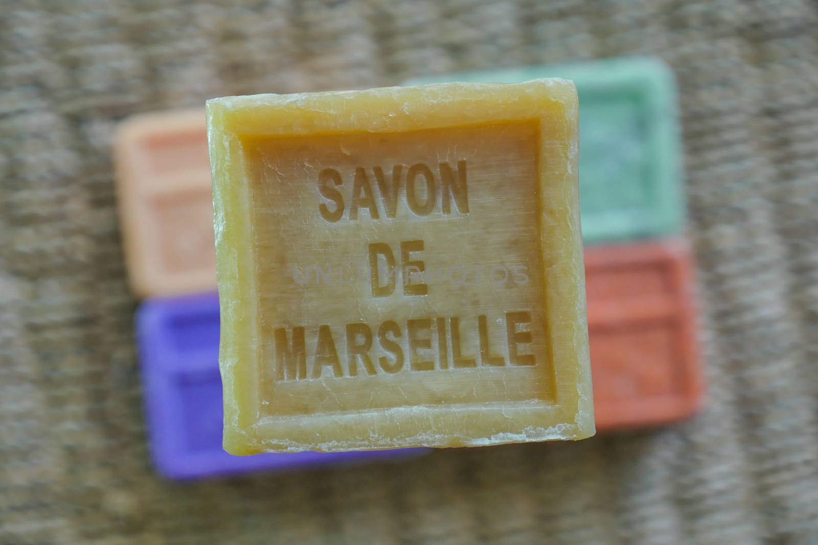 Marseille soap natural Multicolor soaps handmade with organic oil of lavender ond another flowers
