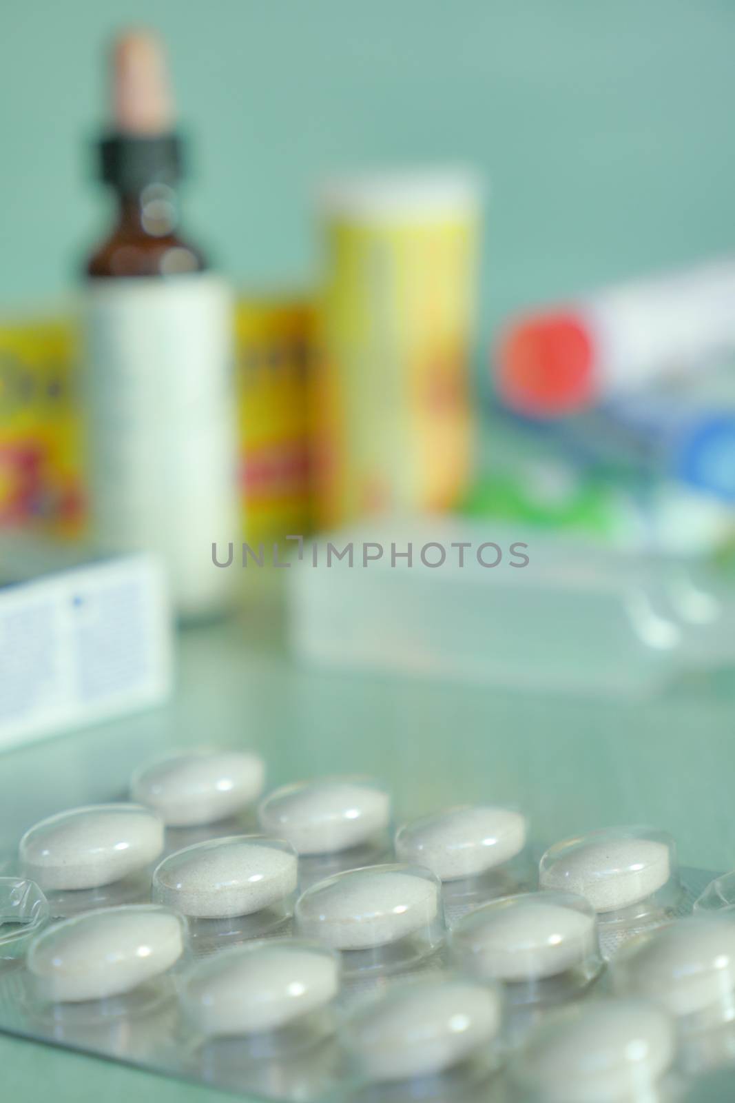 Medicine background concept the drugs, pills, capsule, tablets, texture background.