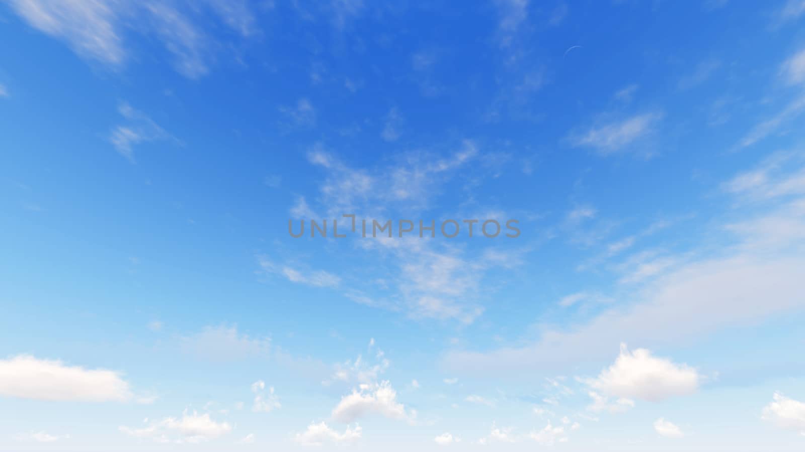 Cloudy blue sky abstract background, blue sky background with tiny clouds, 3d rendering

