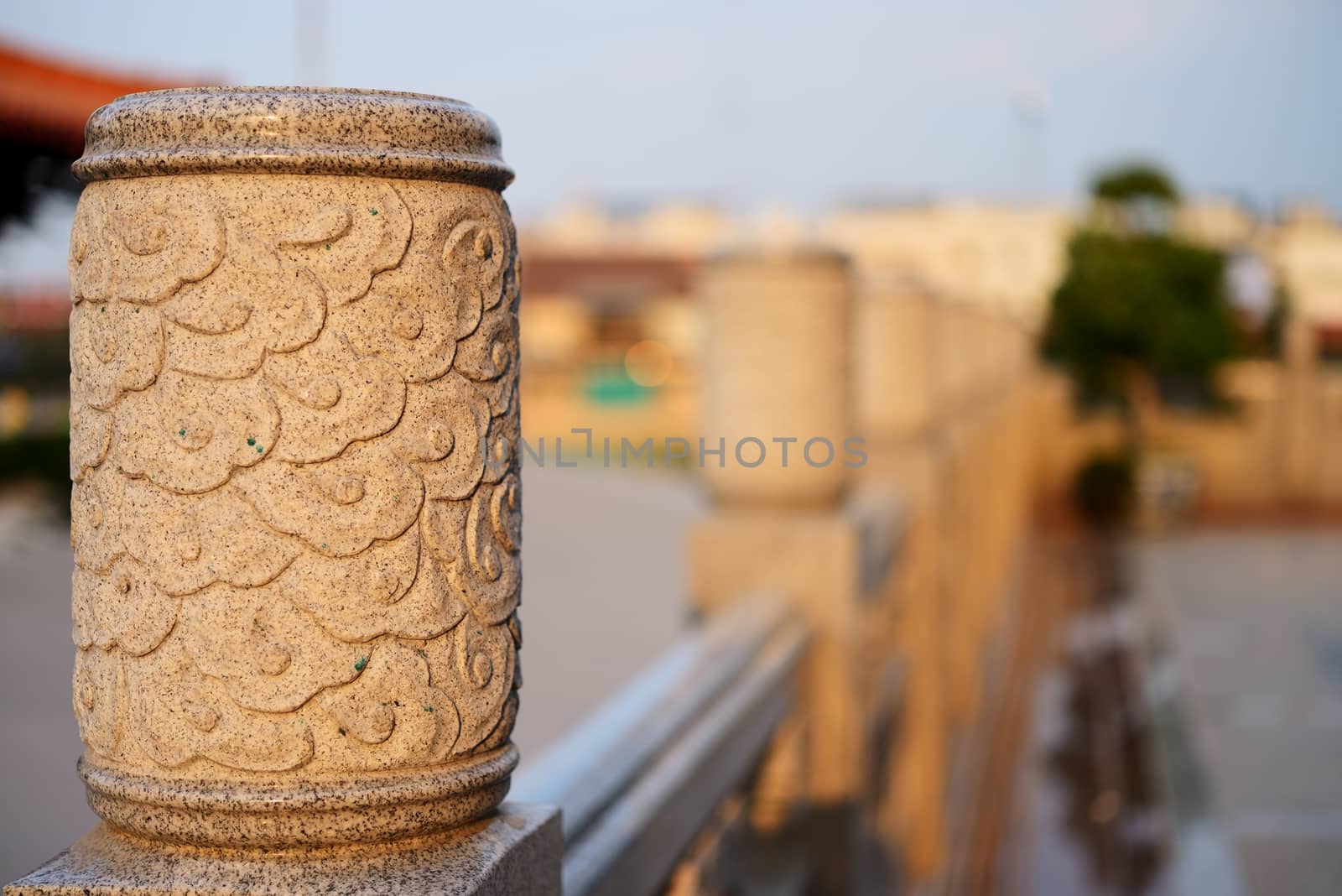 Close up on granite carving for beautiful background