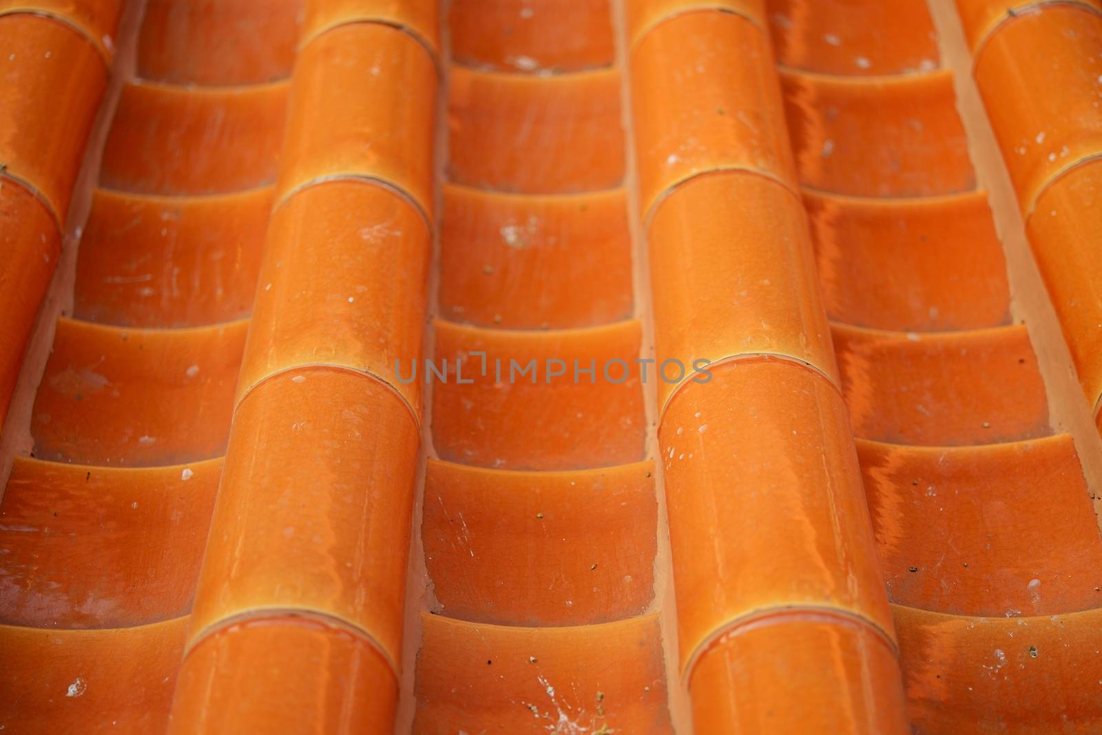 Dirty orange roof Chinese style for background
