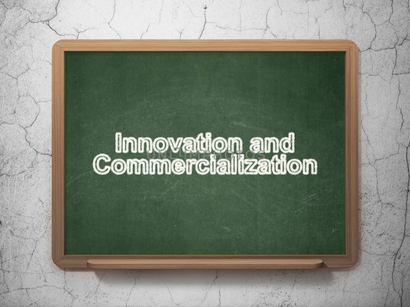 Science concept: Innovation And Commercialization on chalkboard background by maxkabakov