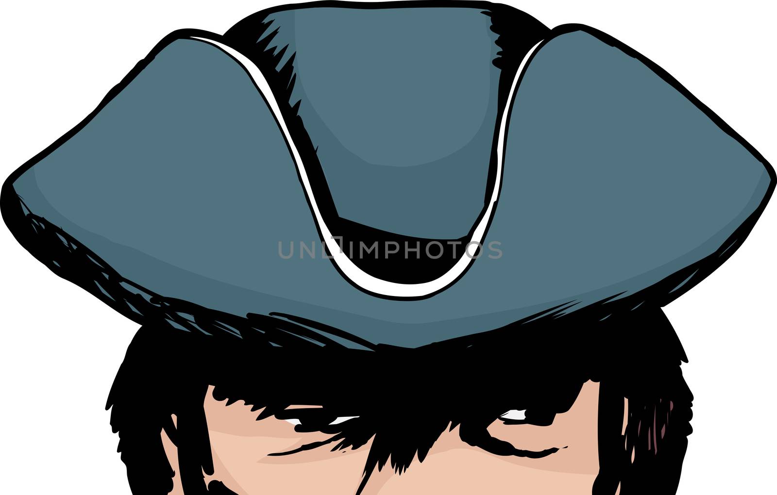 Shadowed eyes of man in tricorn hat by TheBlackRhino