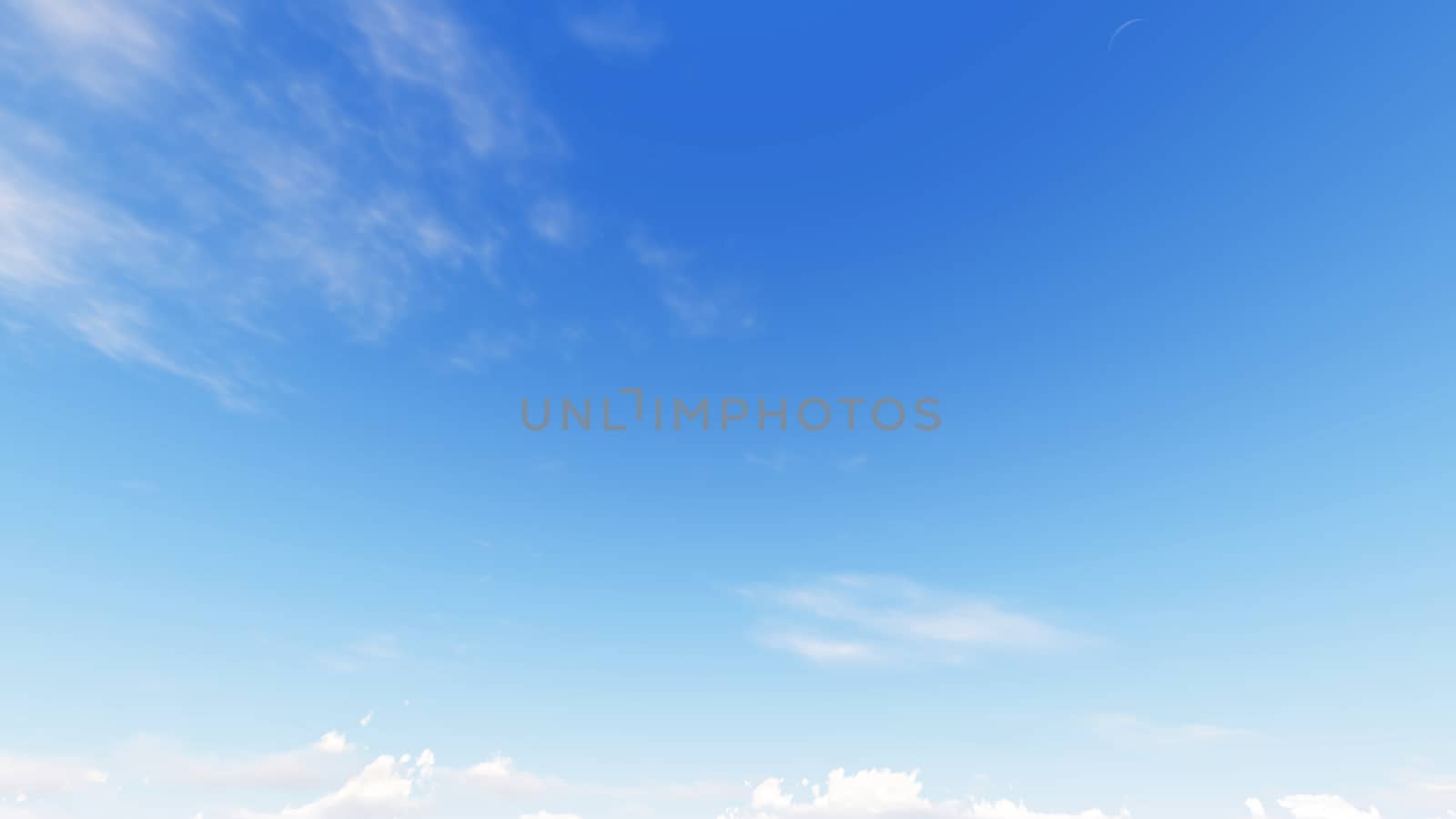 Cloudy blue sky abstract background, blue sky background with tiny clouds, 3d rendering

