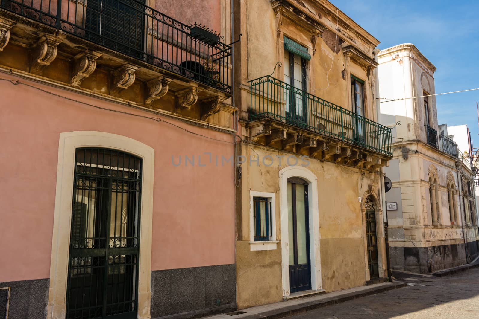 The very old sicilian houses and streets