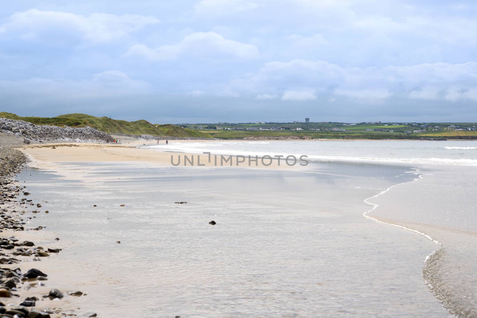sandy ballybunion beach beside the links golf course in county kerry ireland