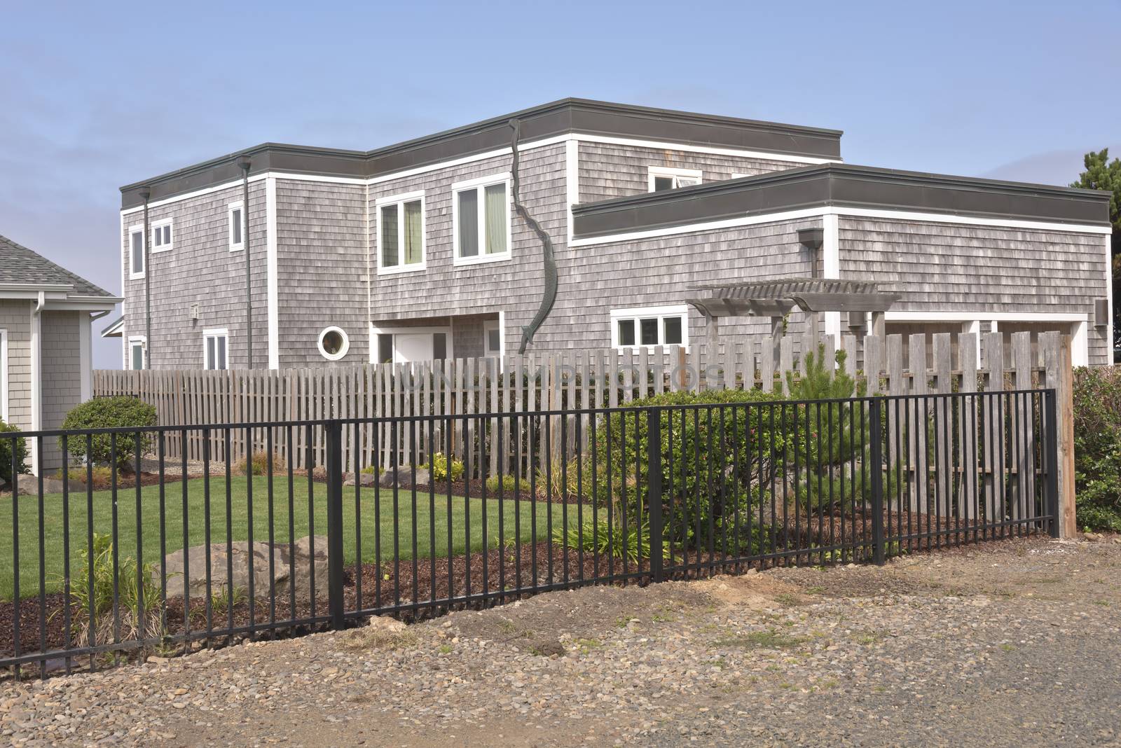 Large family home architecture dwellings on the Oregon coast.