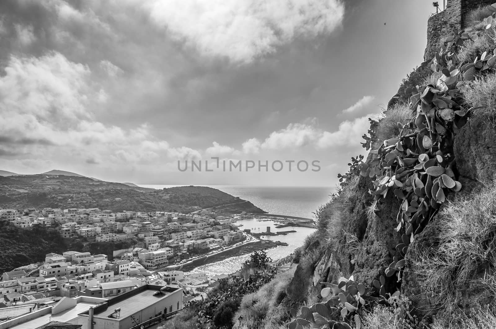 View from castelsardo old city by replica
