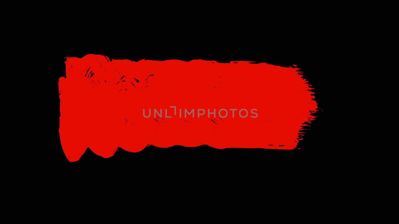 Brush Paint Red Color. Brush Paint Over Transparent Background with Alpha Channel. Easy use in motion design 4K