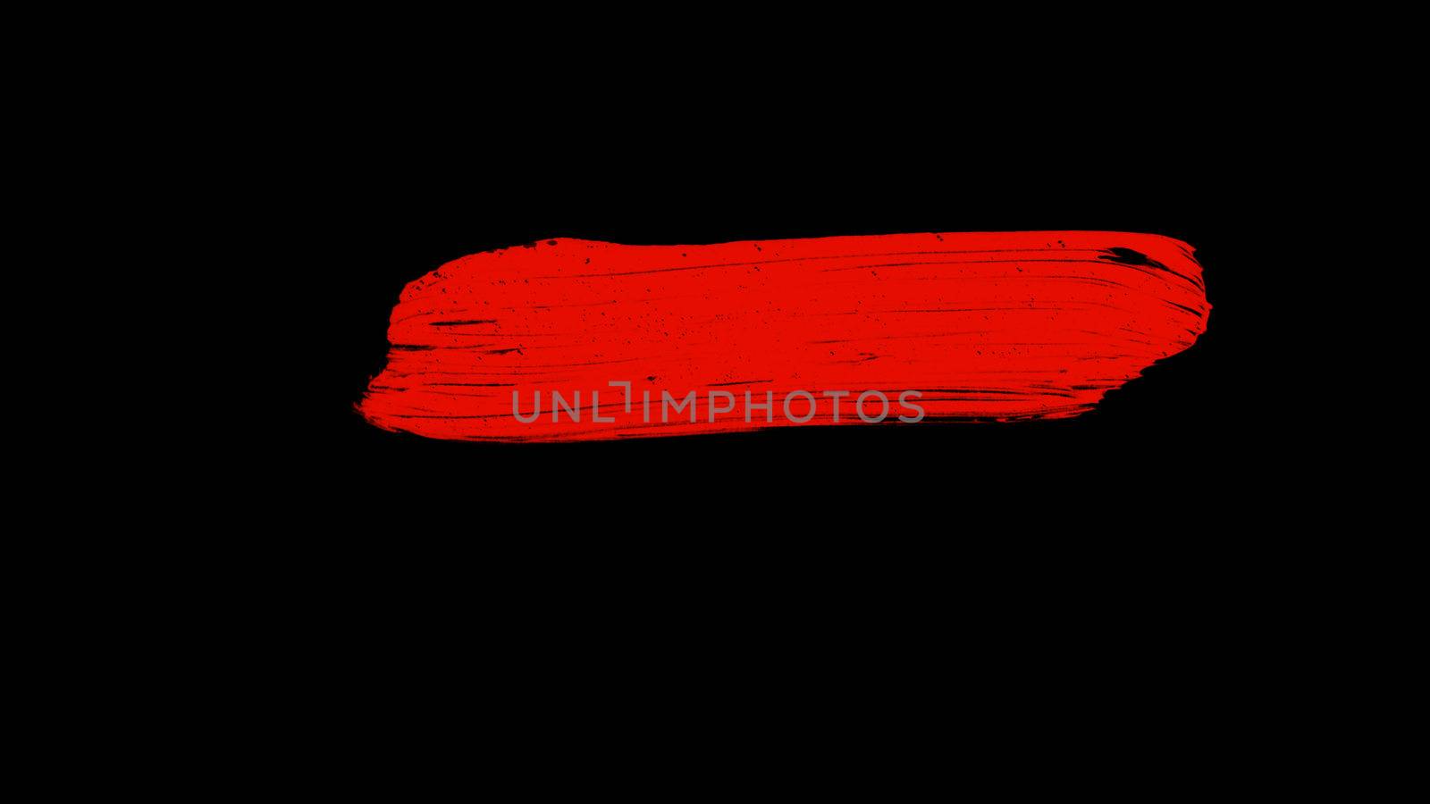 Brush Paint Red Color. Brush Paint Over Transparent Background with Alpha Channel. Easy use in motion design 4K