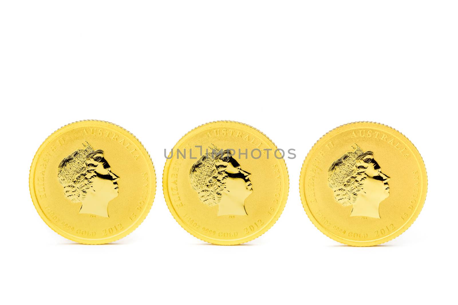 Three standing dollar gold coins by BenSchonewille