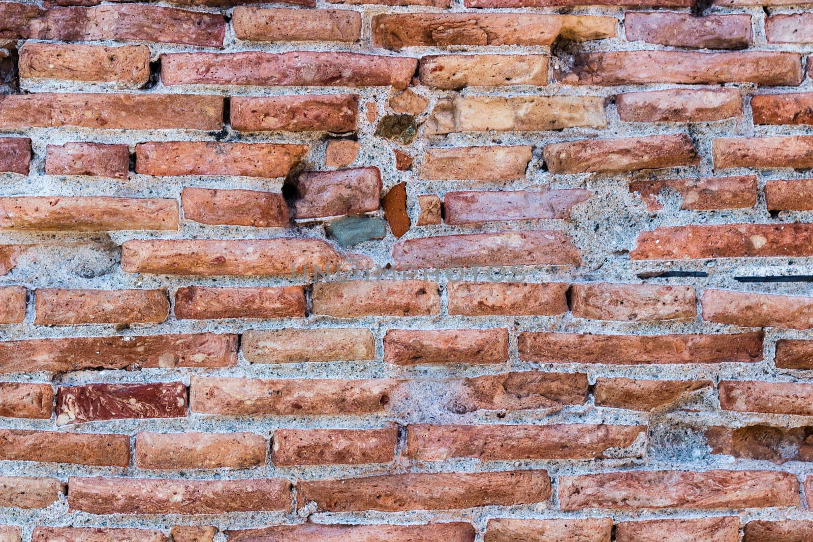 texture detailed ancient red brick wall by alanstix64