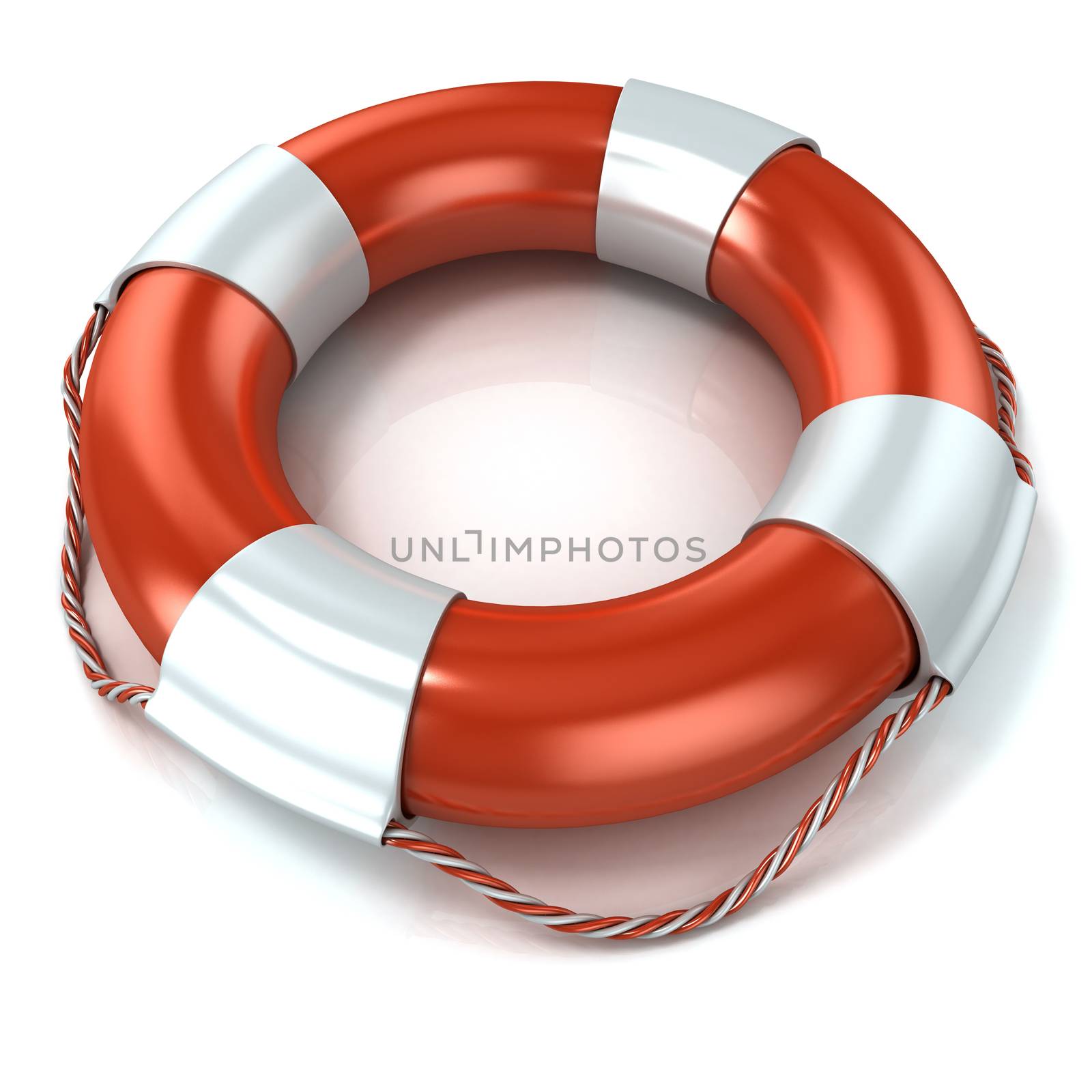 Lifebuoy isolated on white