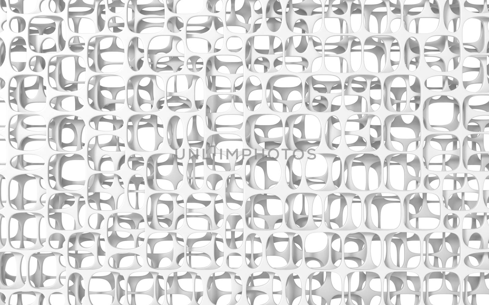 White abstract organic background. 3D render, soft shadows