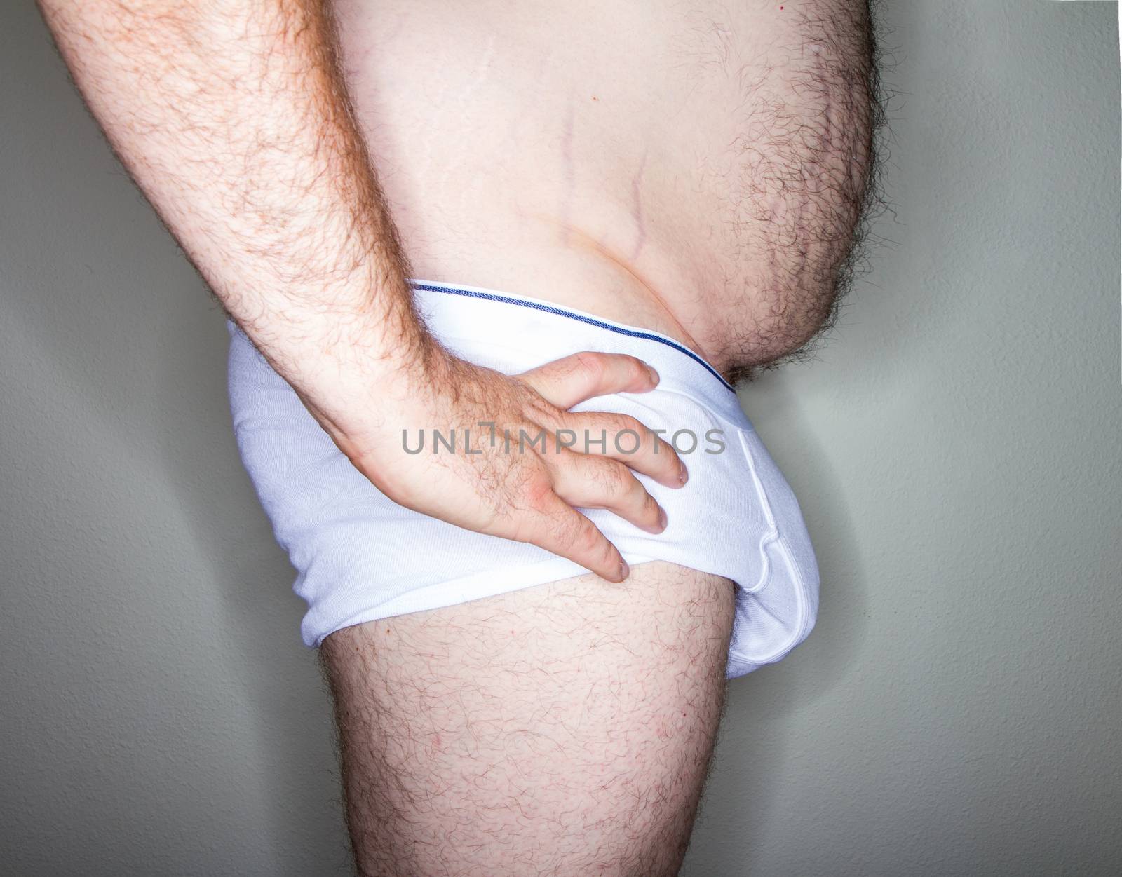 Bulge in his underwear