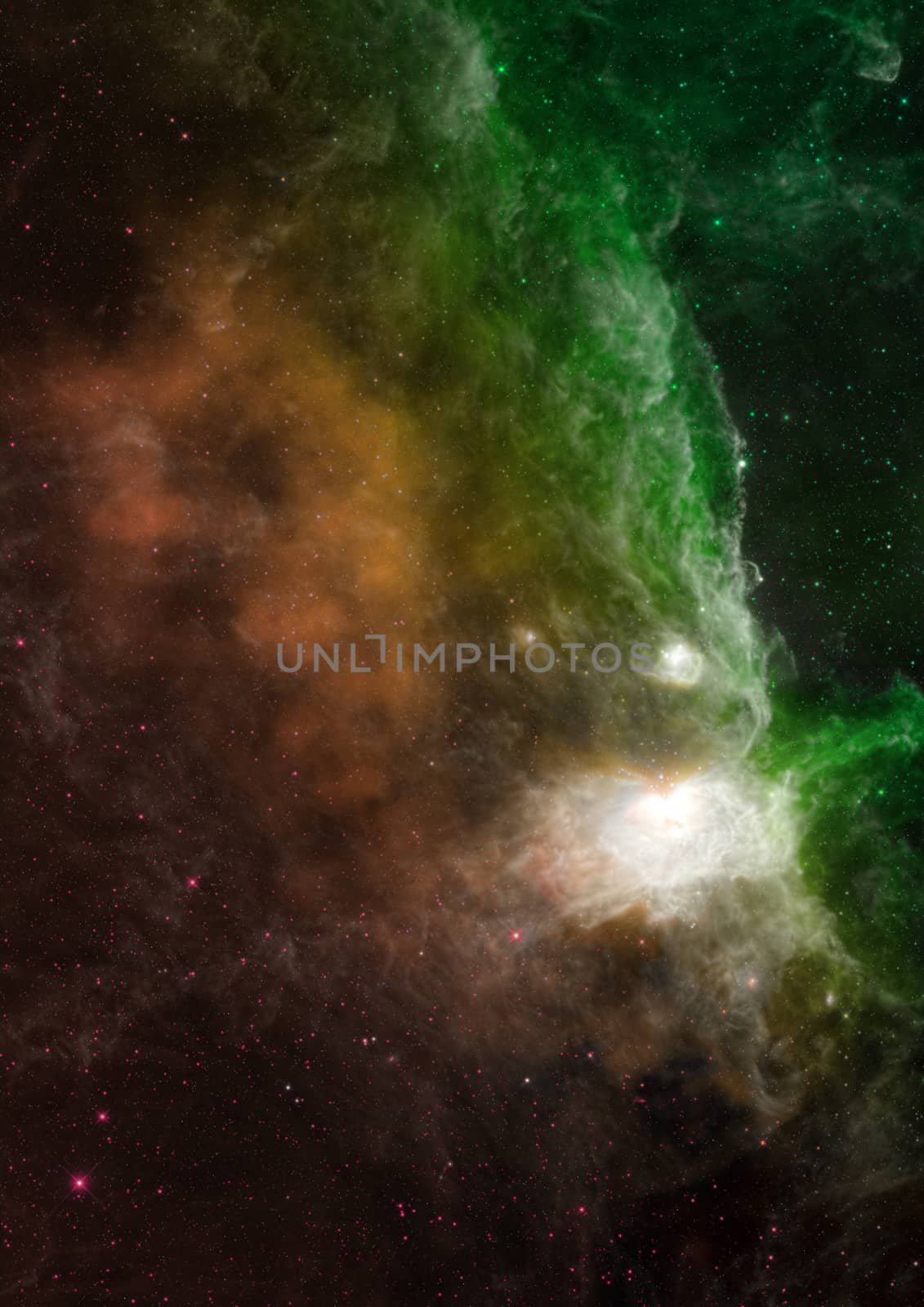 Far being shone nebula and star field against space. "Elements of this image furnished by NASA".