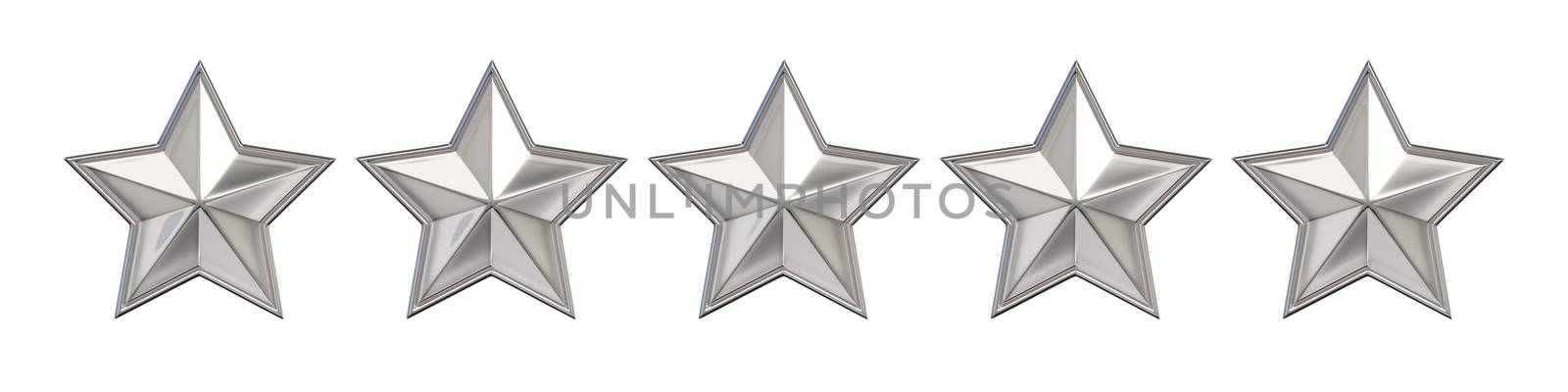 Voting concept. Rating without golden star. 3D render illustration isolated on white background