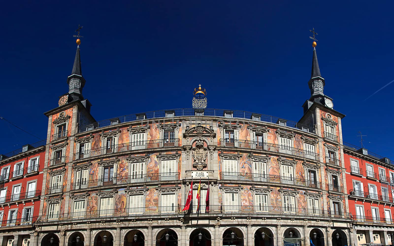 The center of Old Madrid, the square has a square shape, with spectacular buildings