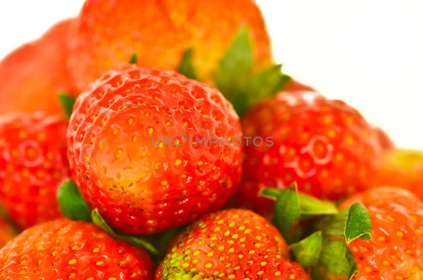 fresh red strawberry by raweenuttapong