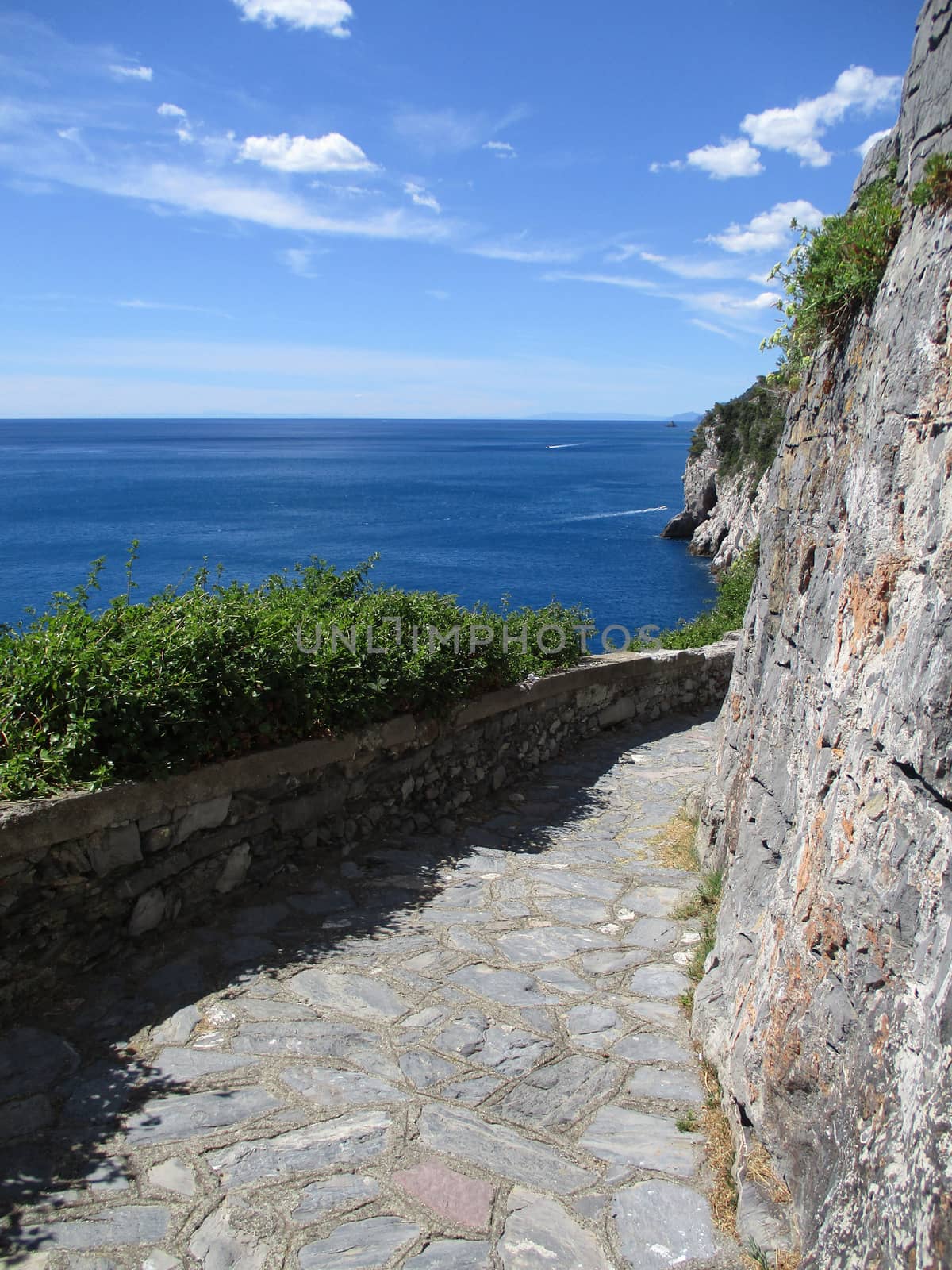 view of the coast and sea around Portovenere
