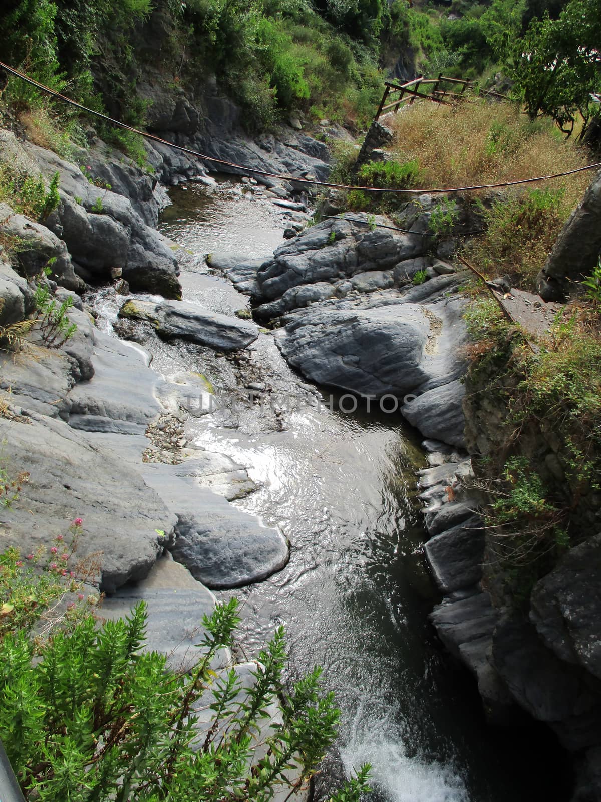 creek in Vernazza, 5 Terre Gulf, Liguria, Italy