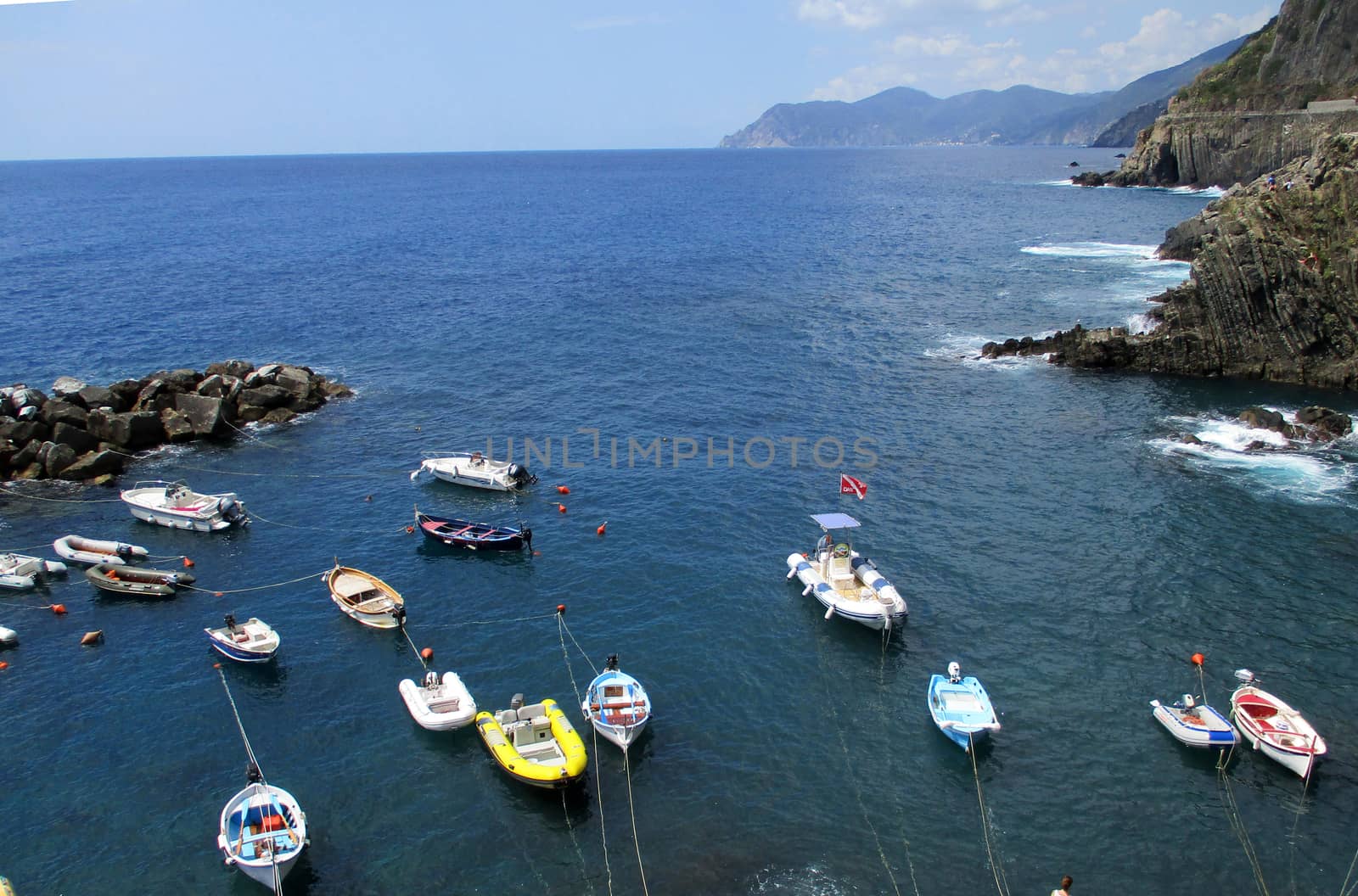 boats in the shed, the Gulf of the 5 lands. Italy