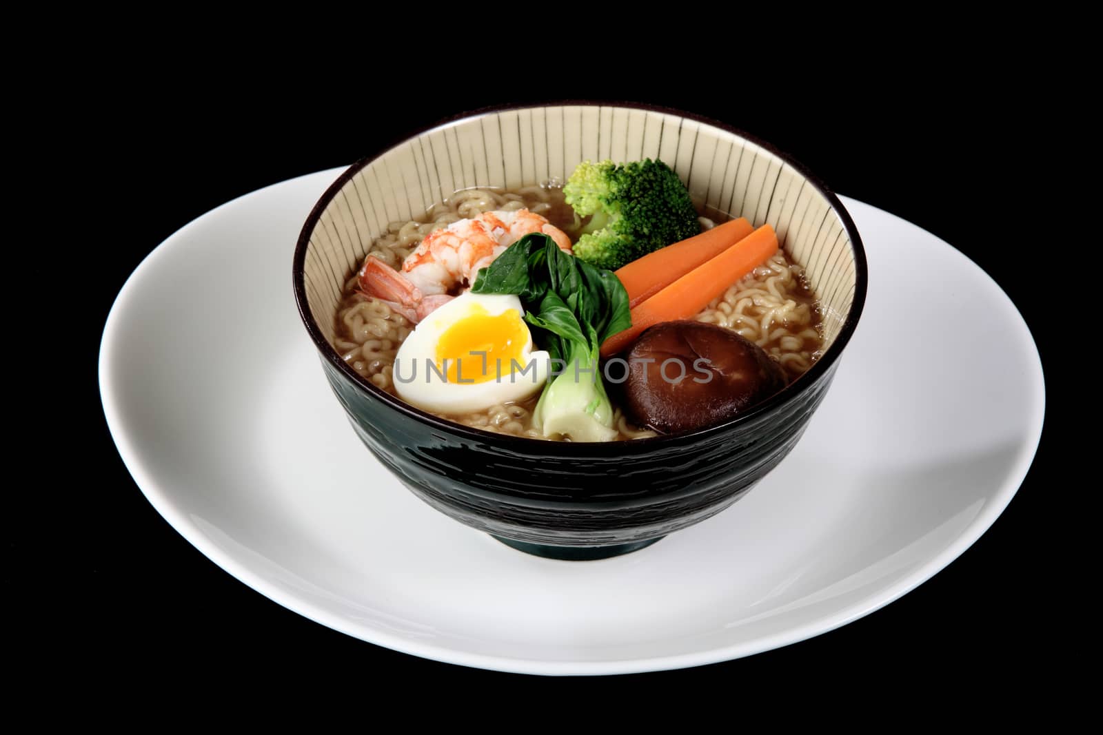 dish of Japanese cuisine meat, rice, fish and vegetables