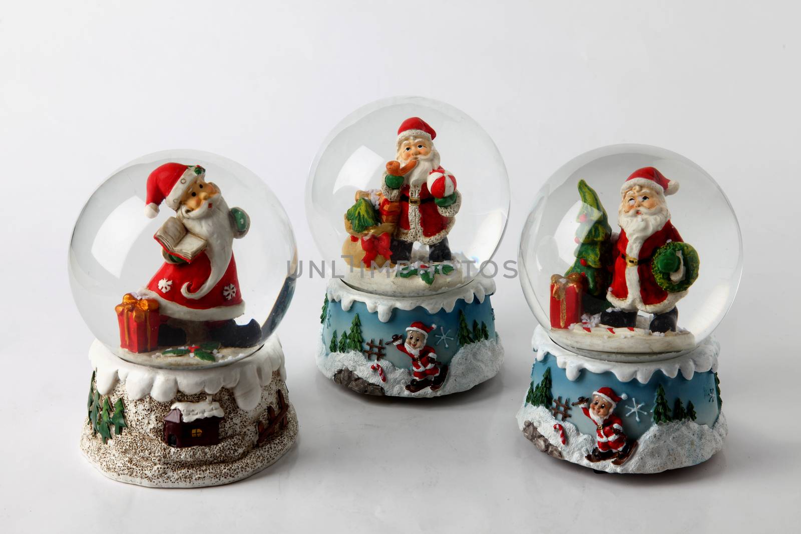 christmas decorations for table on a white background