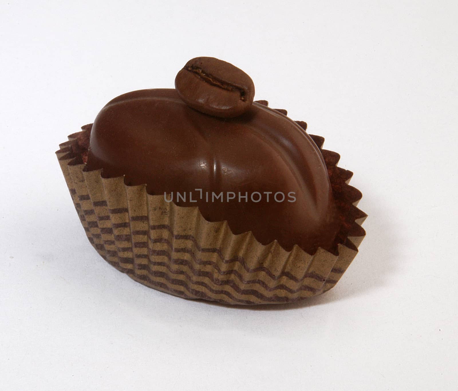 cake with coffee on a white background