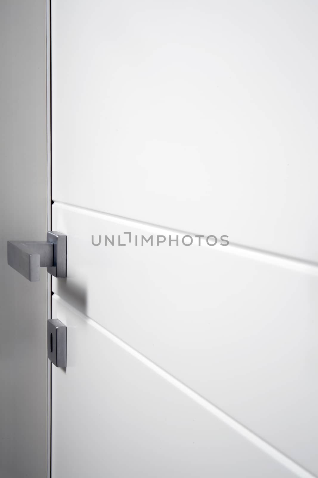 white wooden door closed