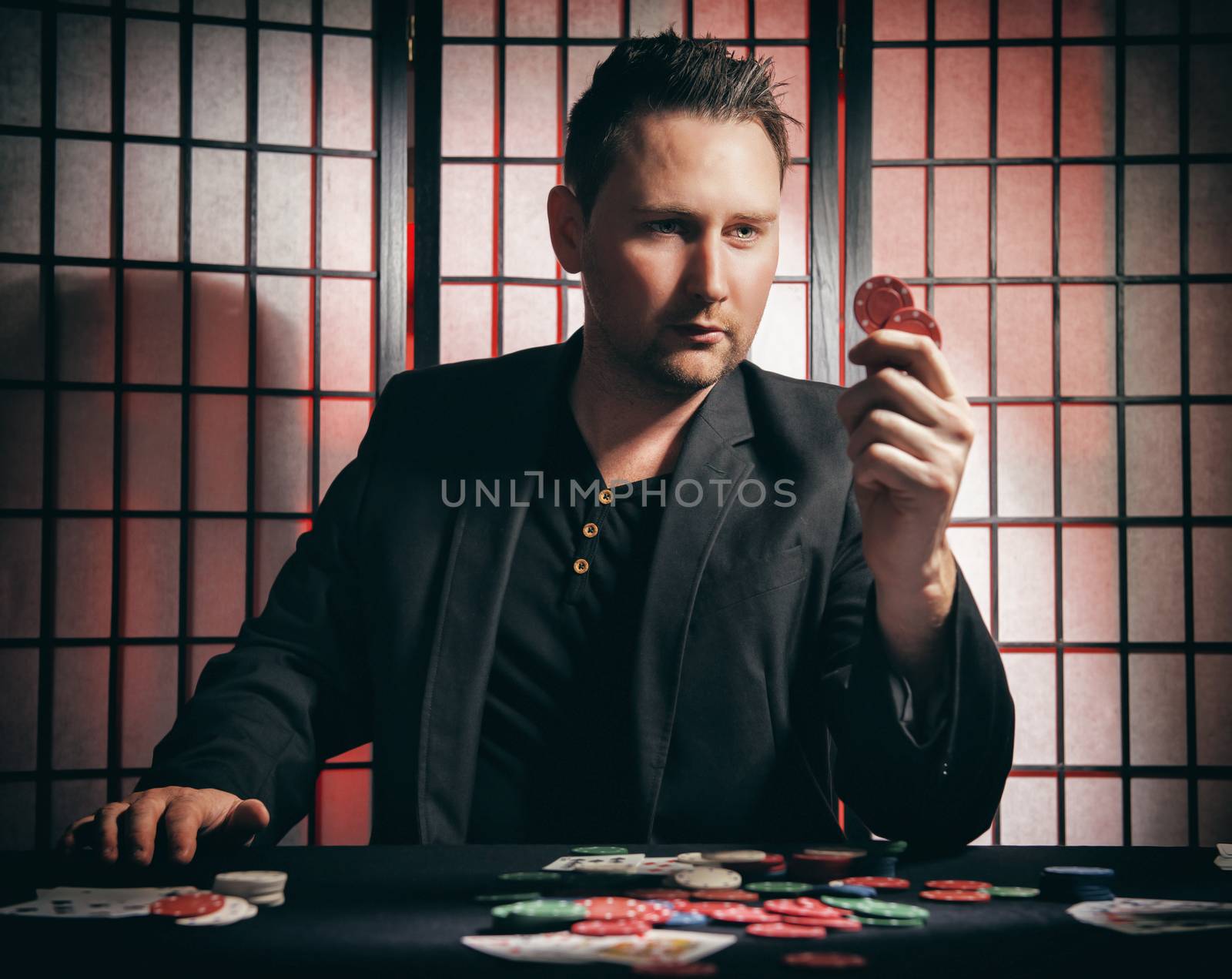 Arrogant high stakes poker player by artistrobd
