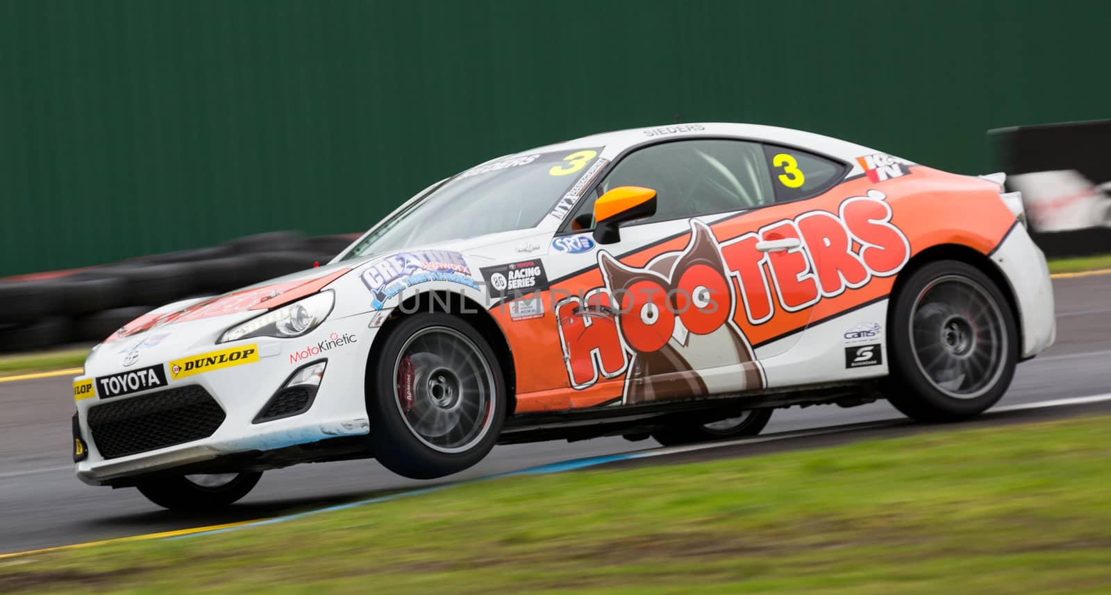 MELBOURNE/AUSTRALIA - SEPTEMBER 17, 2016: Toyota 86's in qualifying sessions for the Sandown 500 'Retro' Endurance race at Sandown raceway.