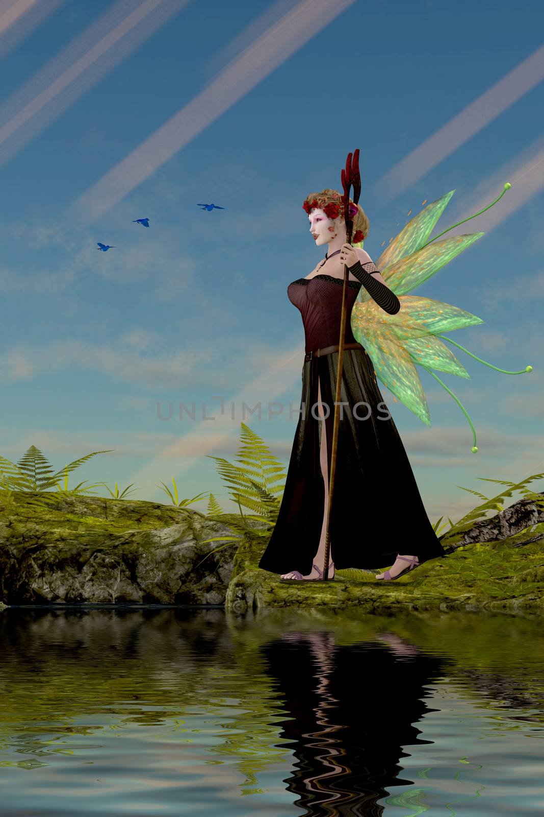 Fairy Lillith by Pond by Catmando