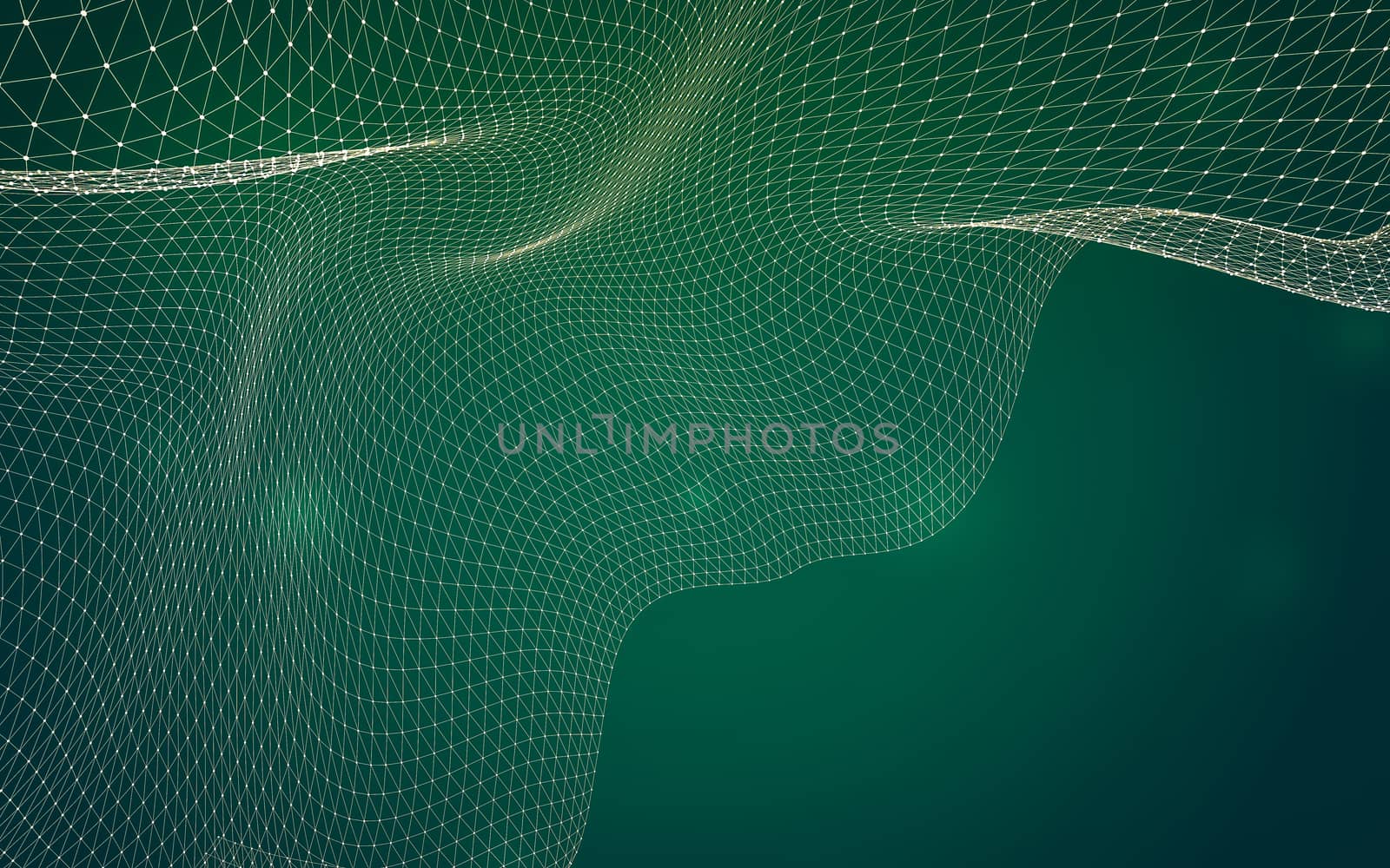 Abstract polygonal space low poly dark background with connecting dots and lines. Connection structure. 3d rendering