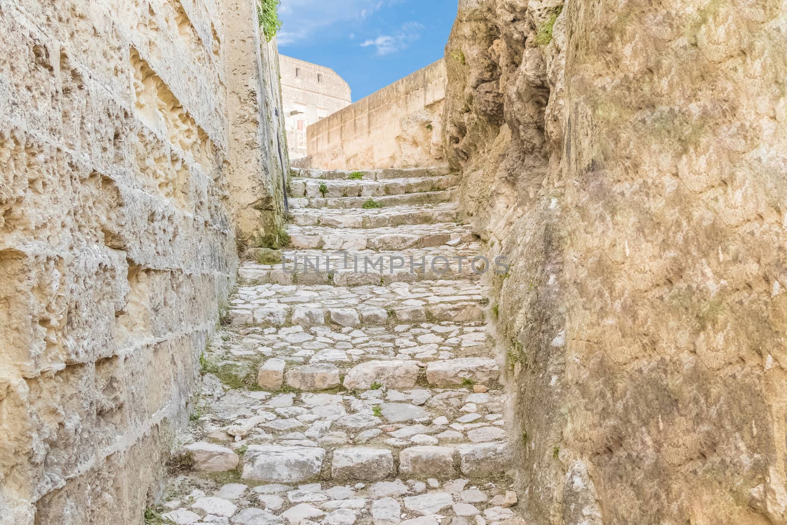 old stairs of stones, the historic building near Matera in Italy UNESCO European Capital of Culture 2019 by donfiore