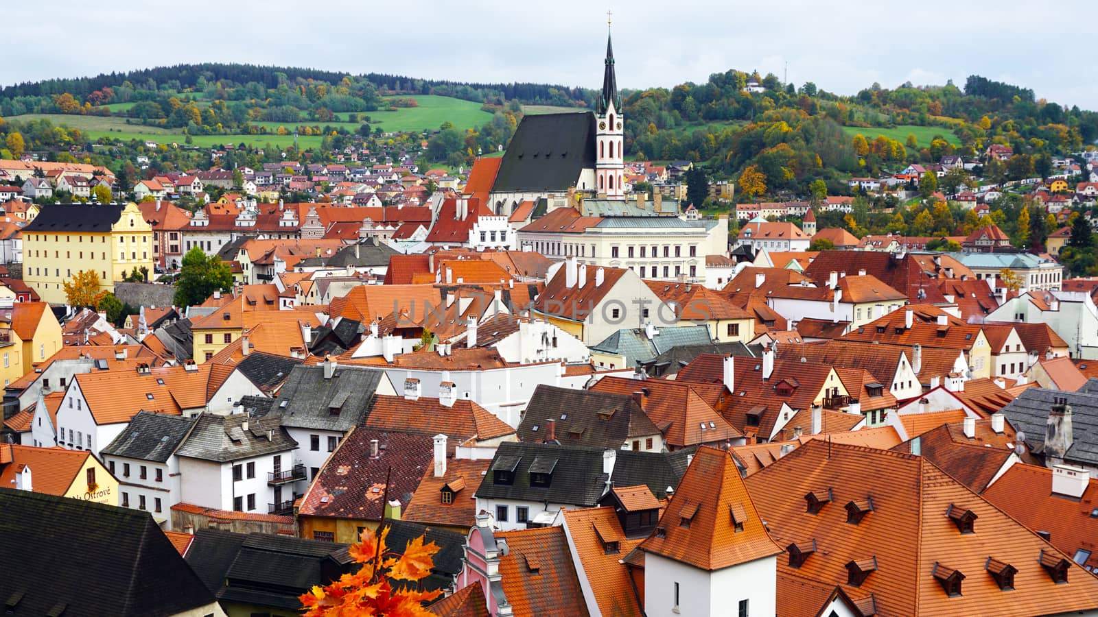 Cesky Krumlov oldtown city in Czech Republic