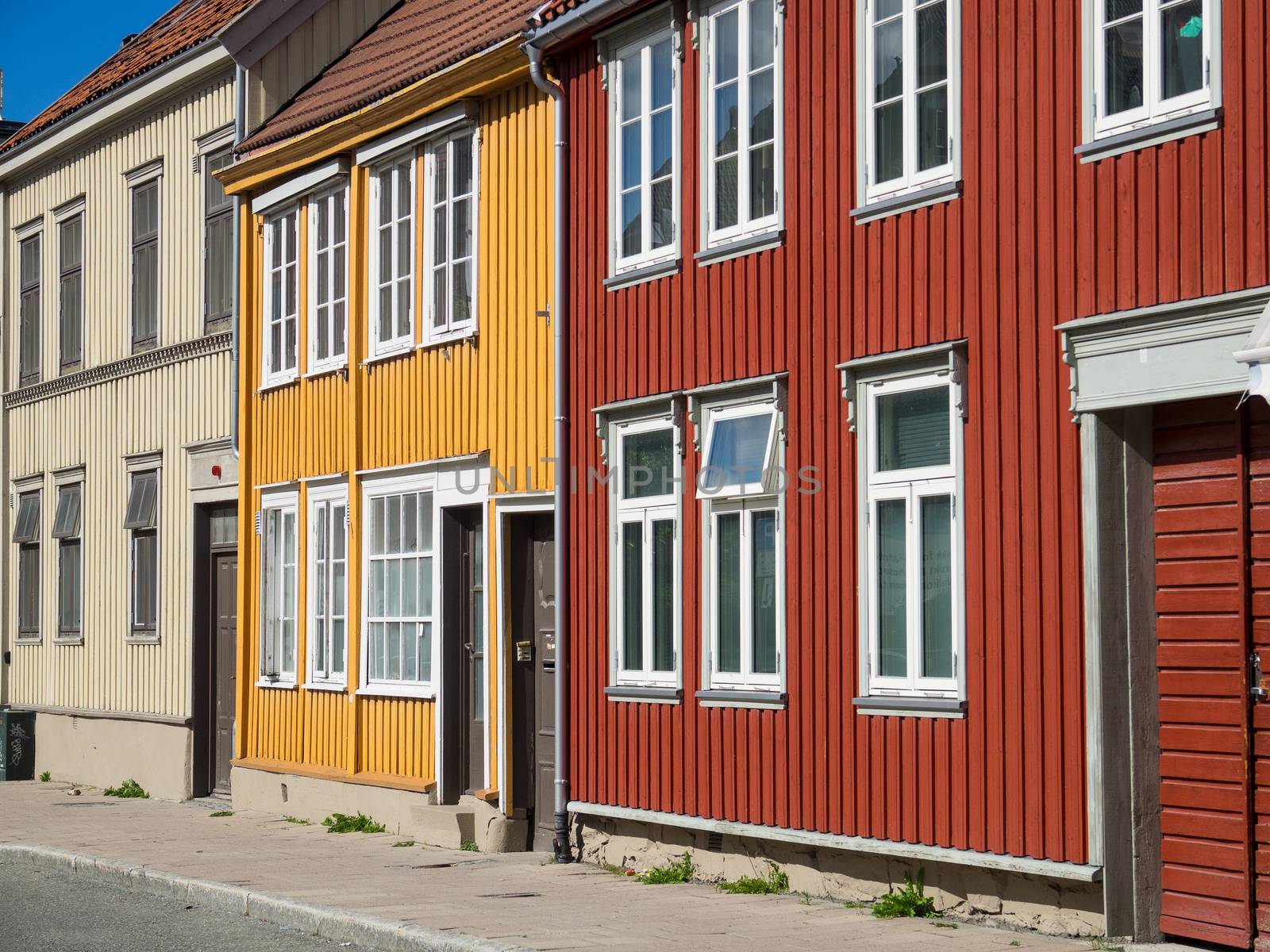 Wooden houses in Trondheim, Norway by epixx
