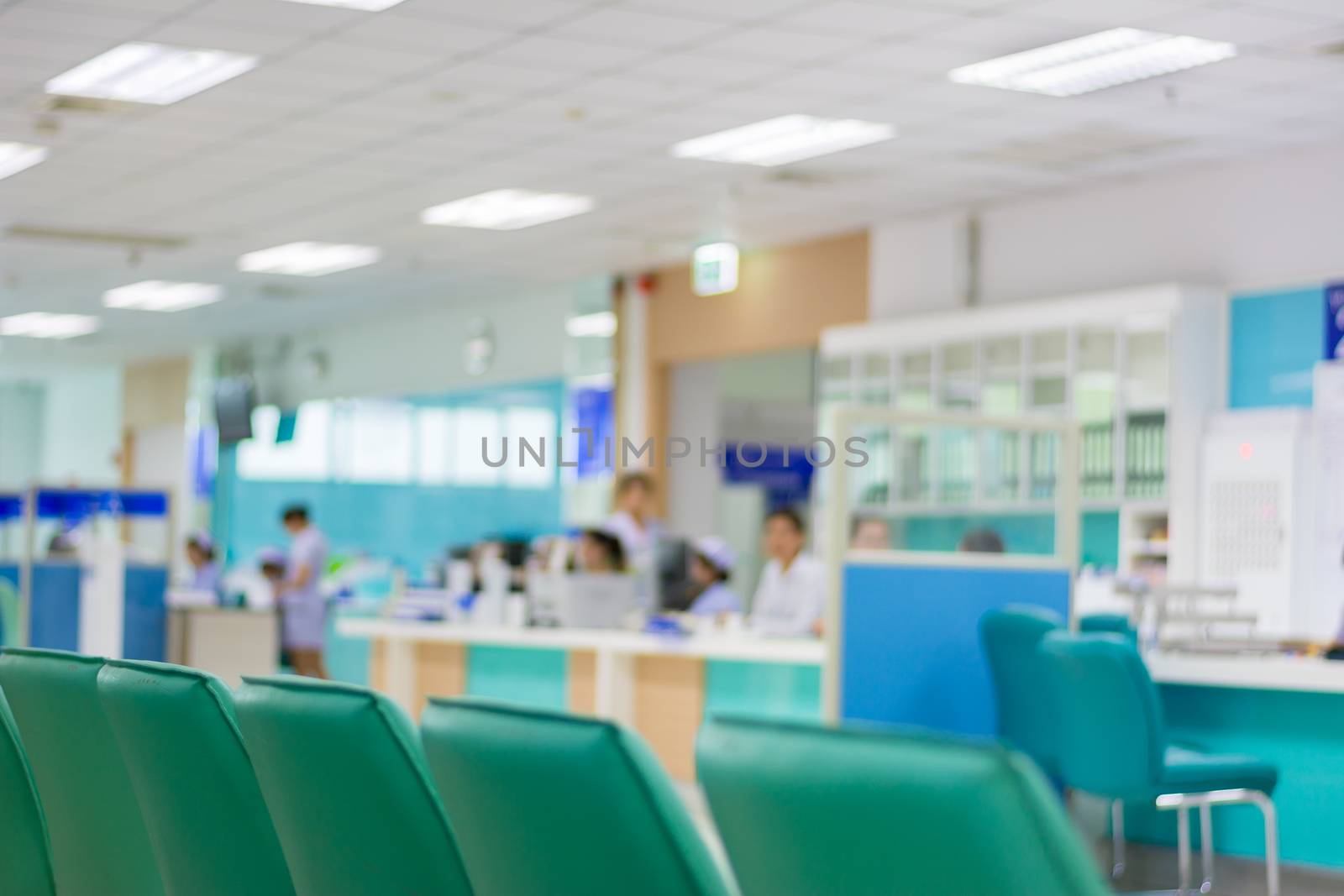 hospital interior blur background