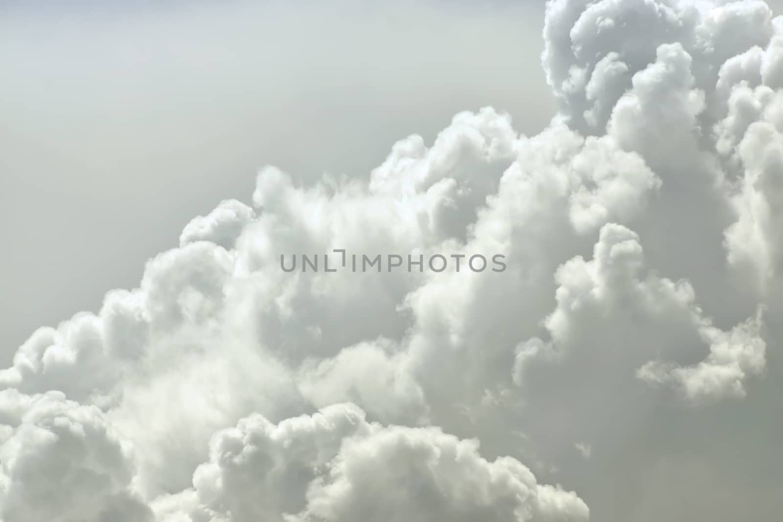 White cloud close up in sky for background