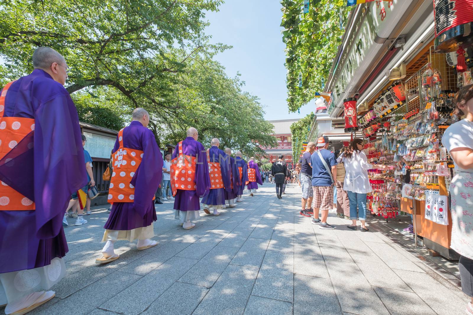 The Sensoji Buddhist Temple is the symbol of Asakusa,Tokyo,Japan;July 18,2016