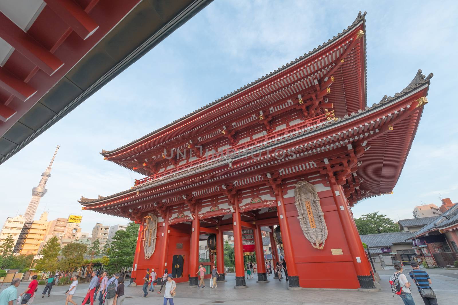 Tourists and sightseers wander around Sensoji Temple on July 3,2016 in Tokyo,Japan