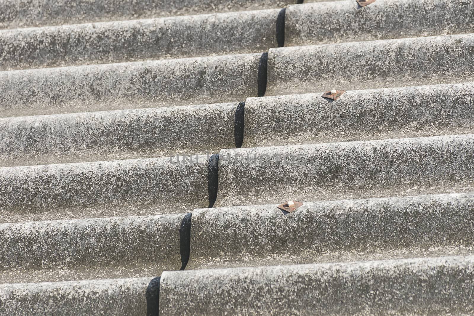 Close up asbestos roof texture background.