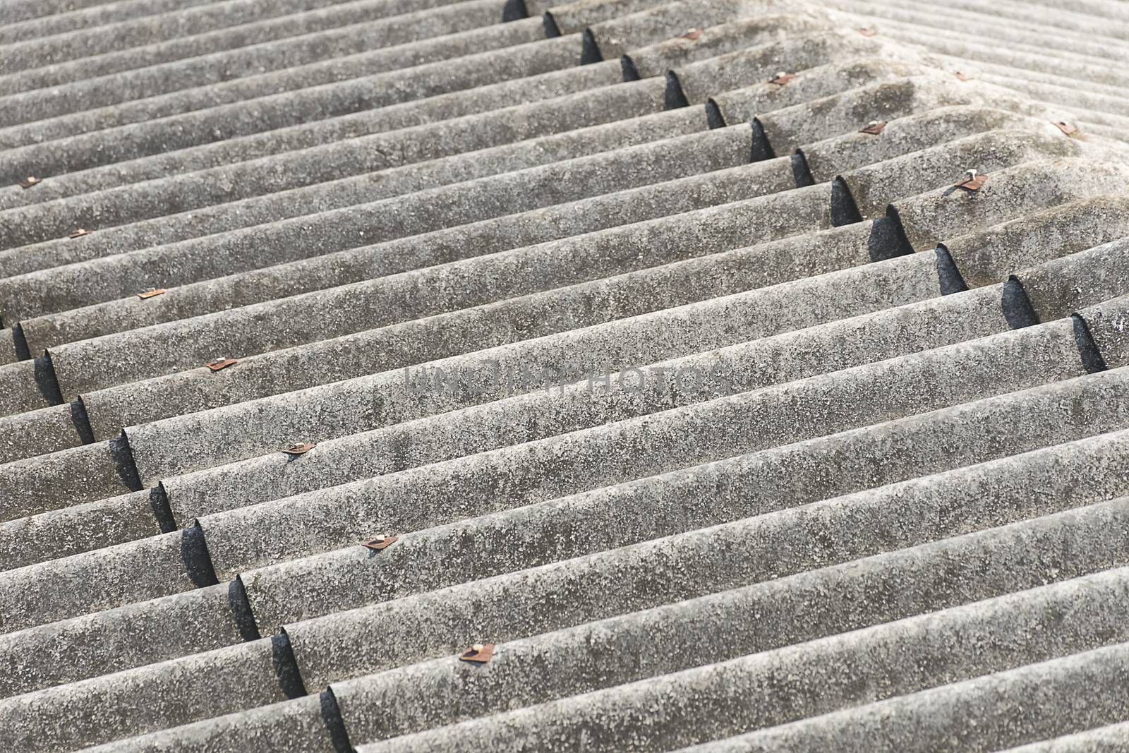 Close up asbestos roof texture background.