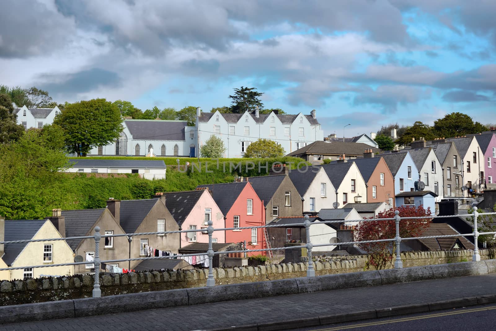 view of a cobh town street in county cork ireland from the catherdral