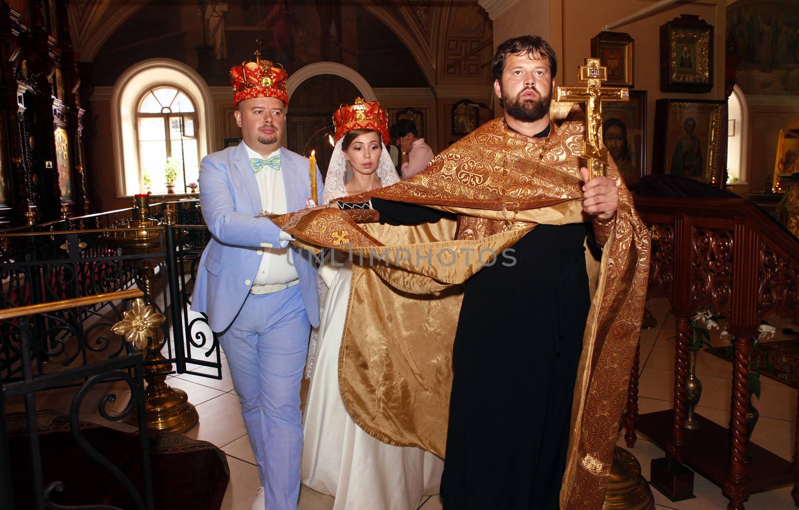 Before the wedding ceremony - inside church