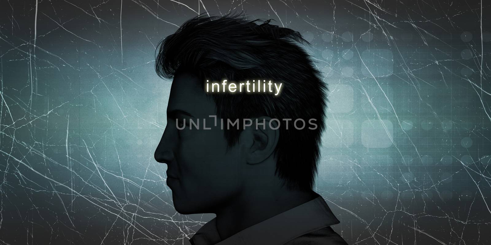 Man Experiencing Infertility as a Personal Challenge Concept
