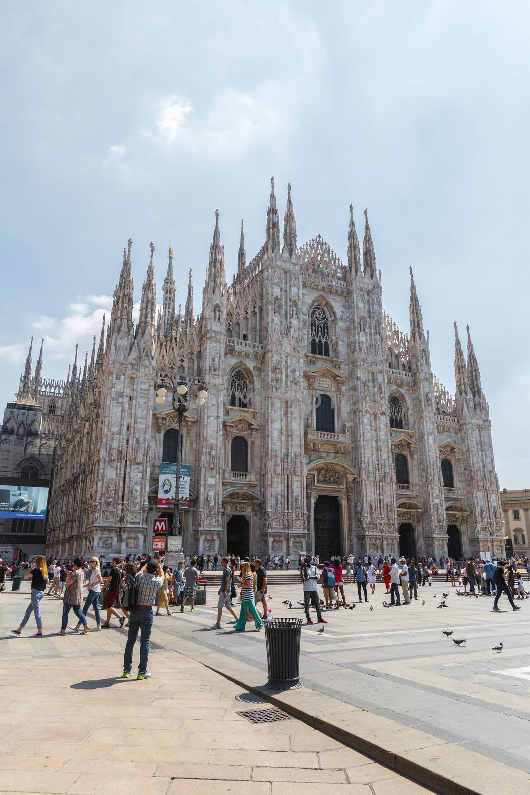 MILAN, ITALY - AUGUST 03, 2016 : View of Milan Cathedral - Duomo di Milan on August 03, 2016.