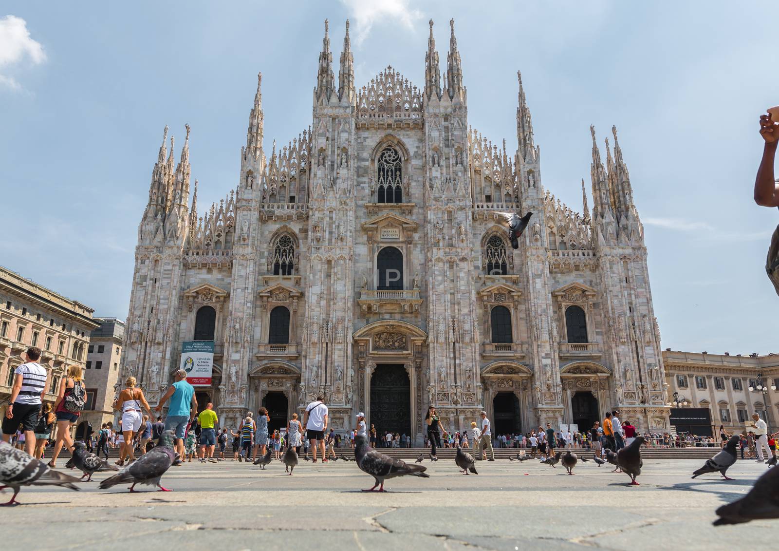 MILAN, ITALY - AUGUST 03, 2016 : View of Milan Cathedral - Duomo di Milan on August 03, 2016.
