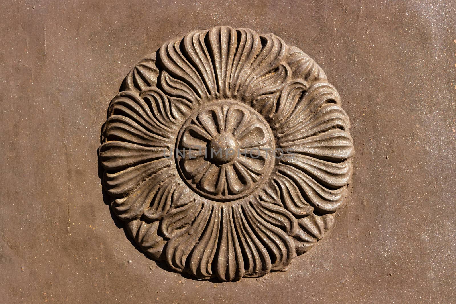 Detail of old iron door in Italy.