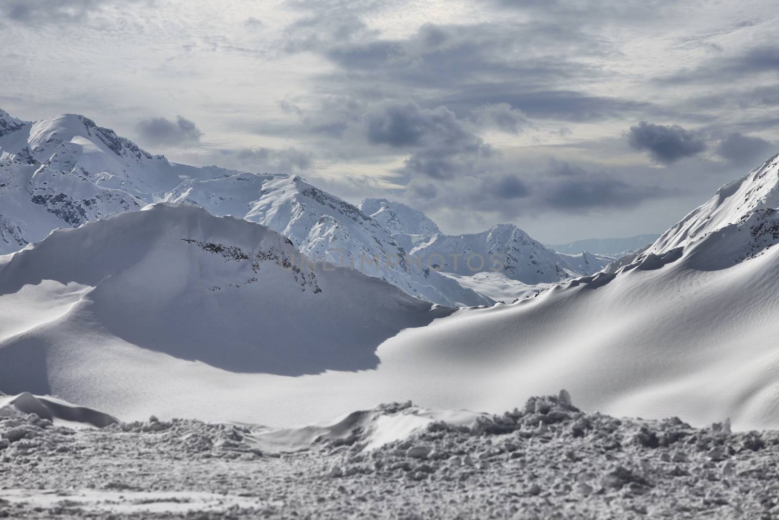 View on Elbrus Mount - the highest point of Europe. Russia. Caucasus.